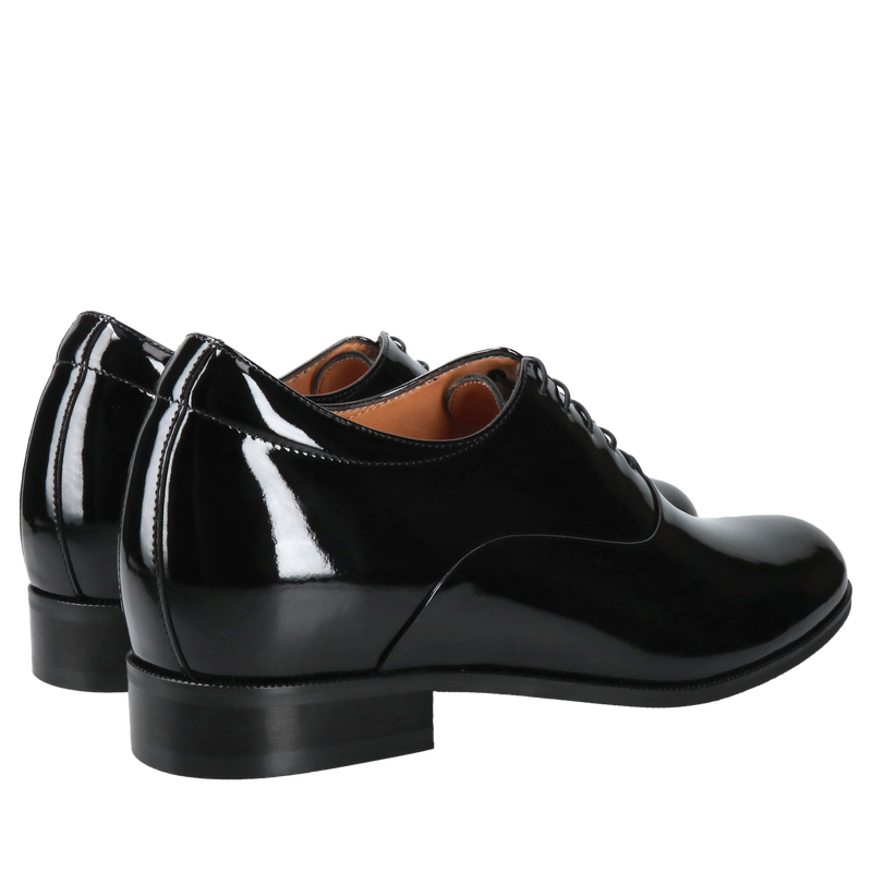 Buty podwyższające, eleganckie buty męskie podwyższające, polski producent obuwia skórzanego Conhpol, buty lakierki męskie