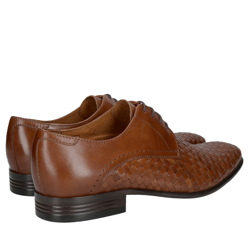 Buty męskie oryginalne, skóra ręcznie pleciona, buty eleganckie męskie brązowe, polski producent obuwia skórzanego Conhpol Buty męskie oryginalne, skóra ręcznie pleciona, buty eleganckie męskie brązowe, polski producent obuwia skórzanego Conhpol
