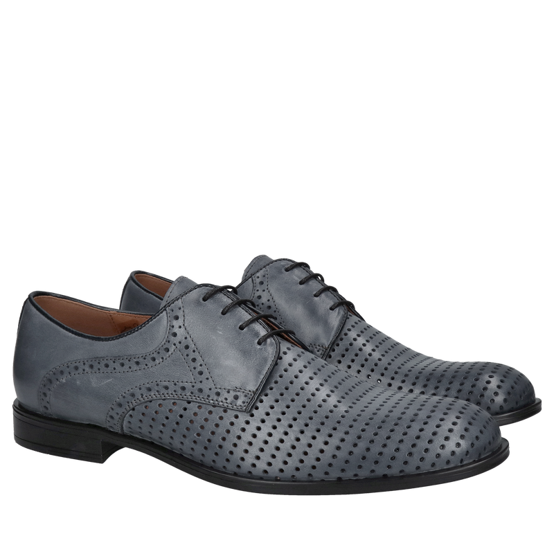 Buty letnie męskie, derby męskie, polskie buty skórzane Conhpol Buty letnie męskie, derby męskie, polskie buty skórzane Conhpol