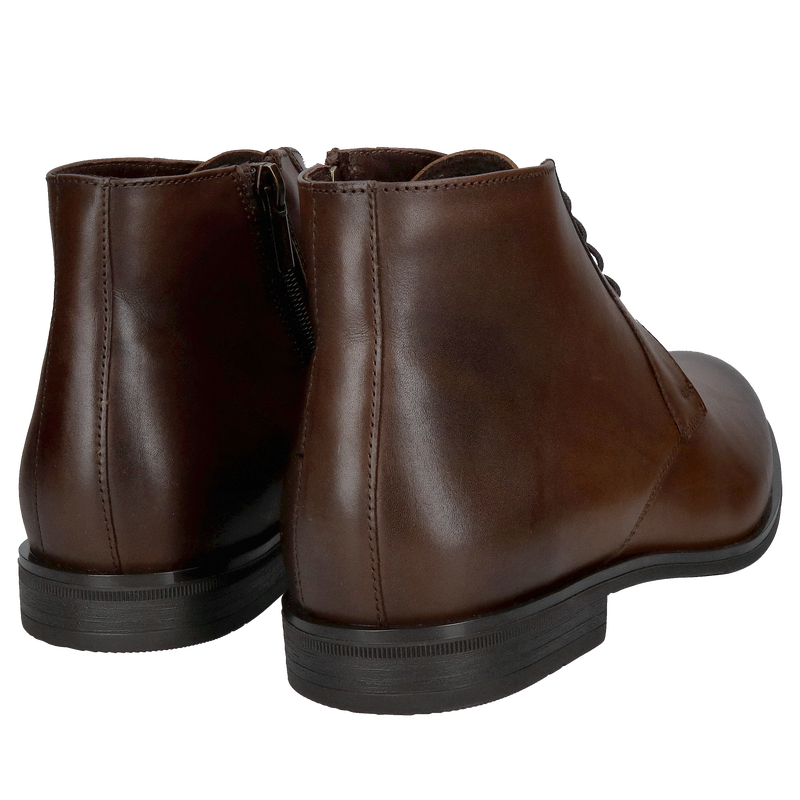 Trzewiki męskie, buty męskie zimowe eleganckie ocieplane Conhpol, botki męskie sznurowane, Konopka Shoes