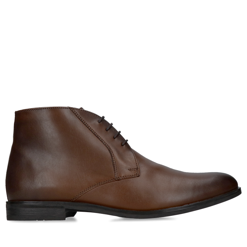 Trzewiki męskie, buty męskie zimowe eleganckie ocieplane Conhpol, botki męskie sznurowane, Konopka Shoes