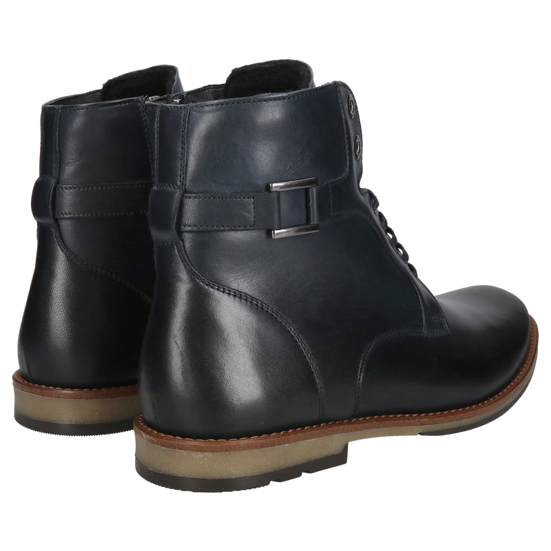 Buty zimowe męskie ocieplane, botki męskie sznurowane, trzewiki męskie Conhpol