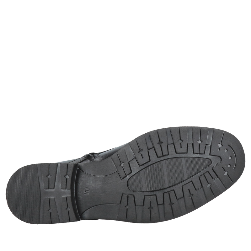 Trzewiki męskie skórzane, buty zimowe męskie czarne, męski buty zimowe Conhpol