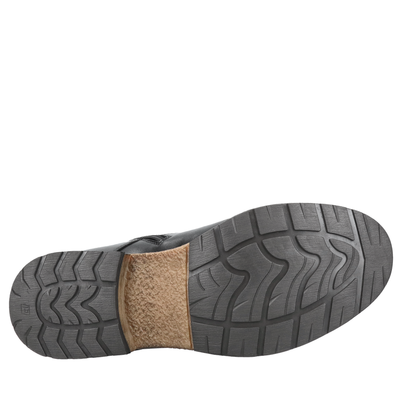 Trzewiki męskie zimowe, botki męskie sznurowane, botki z naturalnym futrem Conhpol, Konopka Shoes