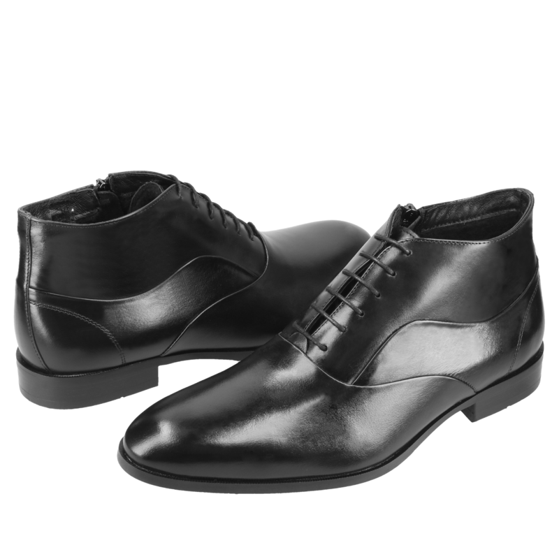 Męski buty zimowe, trzewiki męskie zimowe ocieplane, botki męskie Conhpol sznurowane