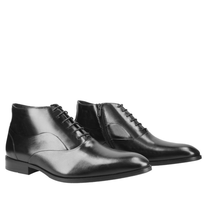 Męski buty zimowe, trzewiki męskie zimowe ocieplane, botki męskie Conhpol sznurowane