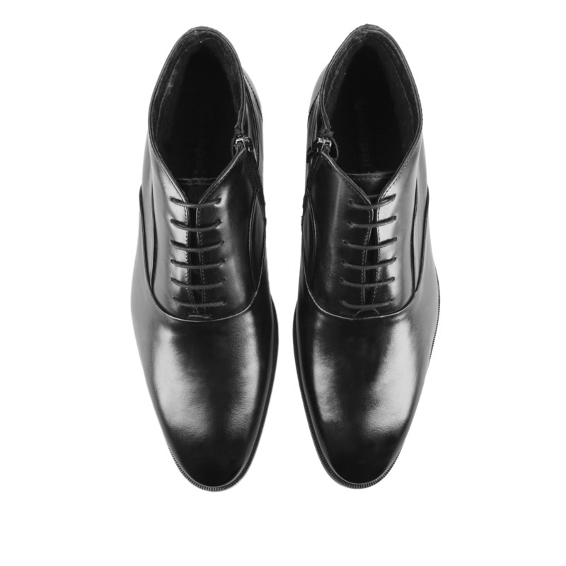 Męski buty zimowe, trzewiki męskie zimowe ocieplane, botki męskie Conhpol sznurowane