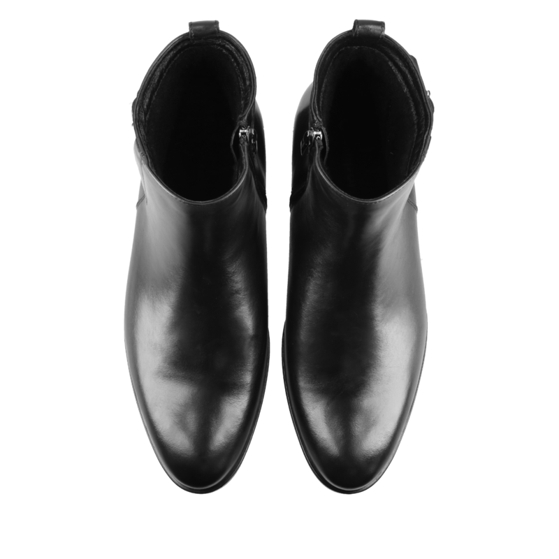 Buty zimowe męskie skórzane, botki męskie ocieplane, trzewiki męskie Conhpol z zamkiem, Konopka Shoes