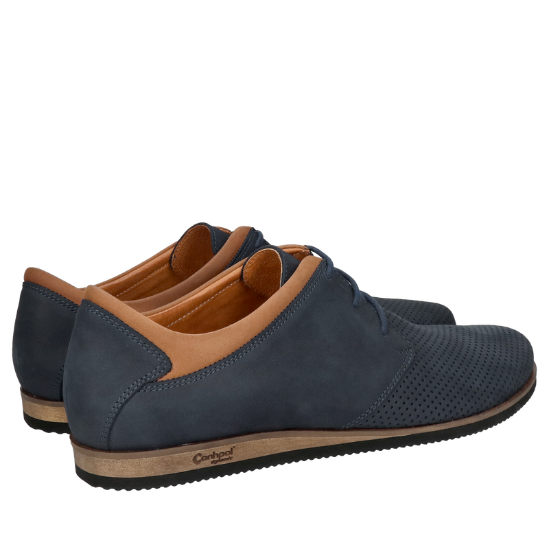 Lekkie i wygodne buty męskie, dziurkowane i przewiewne, skóra naturalna, polska produkcja Conhpol