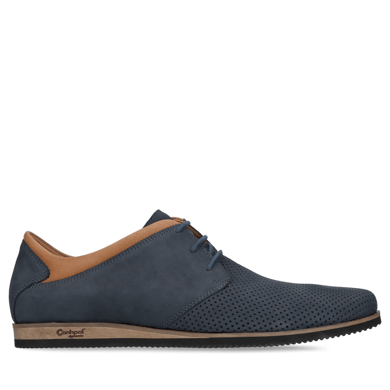 Lekkie i wygodne buty męskie, dziurkowane i przewiewne, skóra naturalna, polska produkcja Conhpol