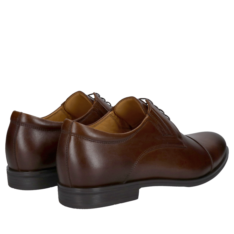 Męskie eleganckie brązowe buty do garnituru ze skóry, polski producent Męskie eleganckie brązowe buty do garnituru ze skóry, polski producent