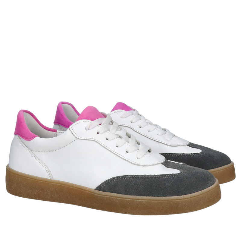 Białe skórzane sneakersy, polska produkcja TANEX, wysoka jakość Białe skórzane sneakersy, polska produkcja TANEX, wysoka jakość