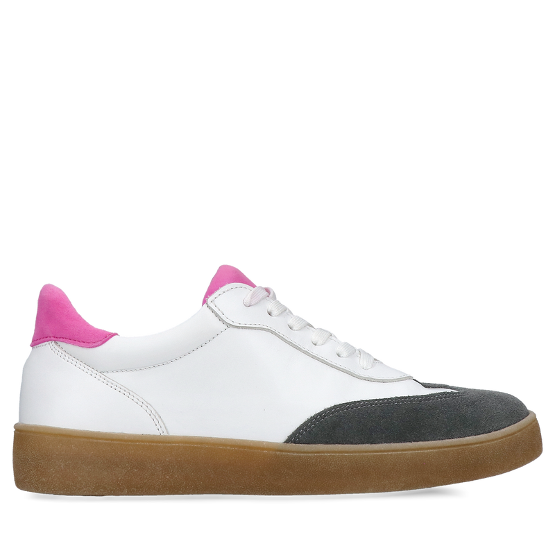 Białe skórzane sneakersy, polska produkcja TANEX, wysoka jakość Białe skórzane sneakersy, polska produkcja TANEX, wysoka jakość