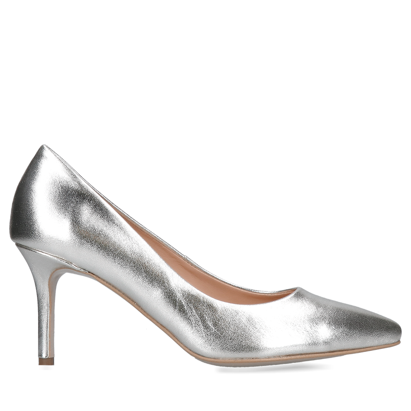 Buty damskie czółenka, złote szpilki na niskim obcasie Conhpol Bis Buty damskie czółenka, złote szpilki na niskim obcasie Conhpol Bis