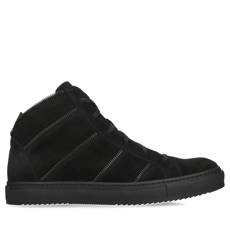 Botki sneakersy, botki męskie zamszowe, botki męskie Conhpol sznurowane bez zamka