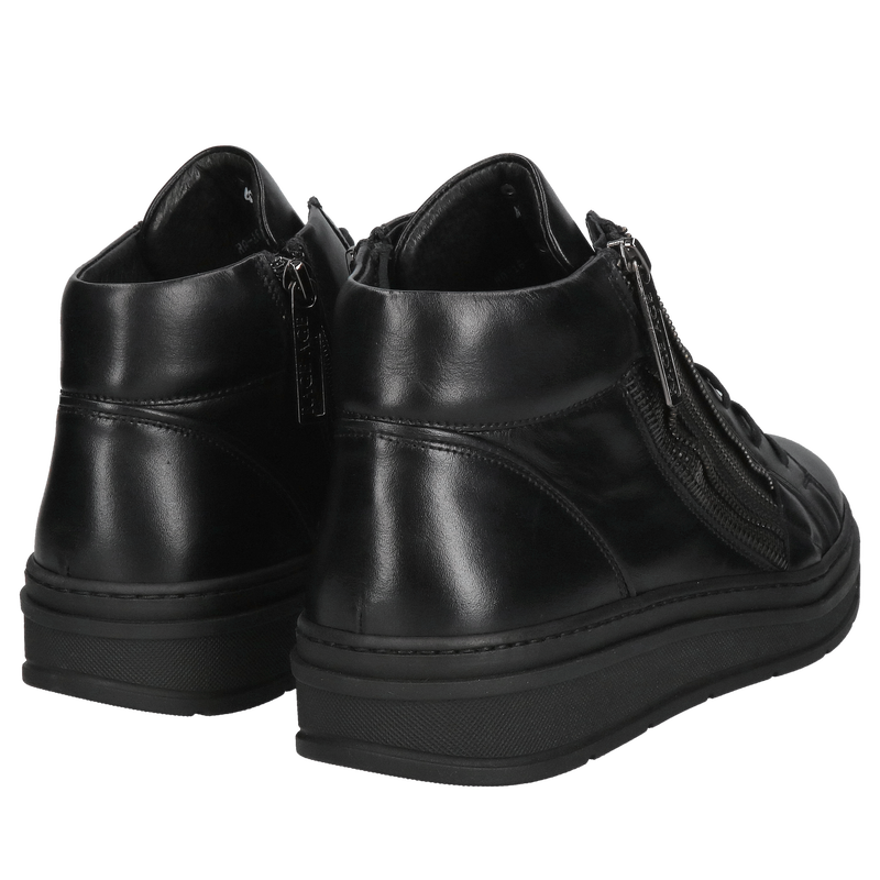 Botki sneakersy, trzewiki męskie Conhpol sznurowane ze skóry naturalnej