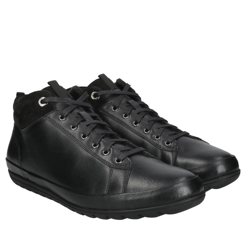 Ciepłe buty zimowe męskie, trzewiki męskie skórzane Conhpol, wysoka amortyzacja oraz miekki spód typu HOVERCRAFT