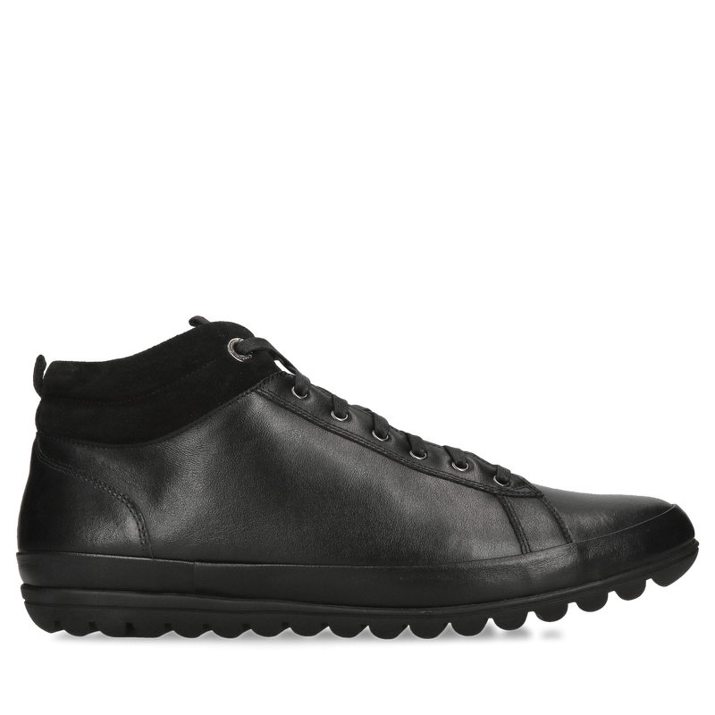 Ciepłe buty zimowe męskie, trzewiki męskie skórzane Conhpol, wysoka amortyzacja oraz miekki spód typu HOVERCRAFT