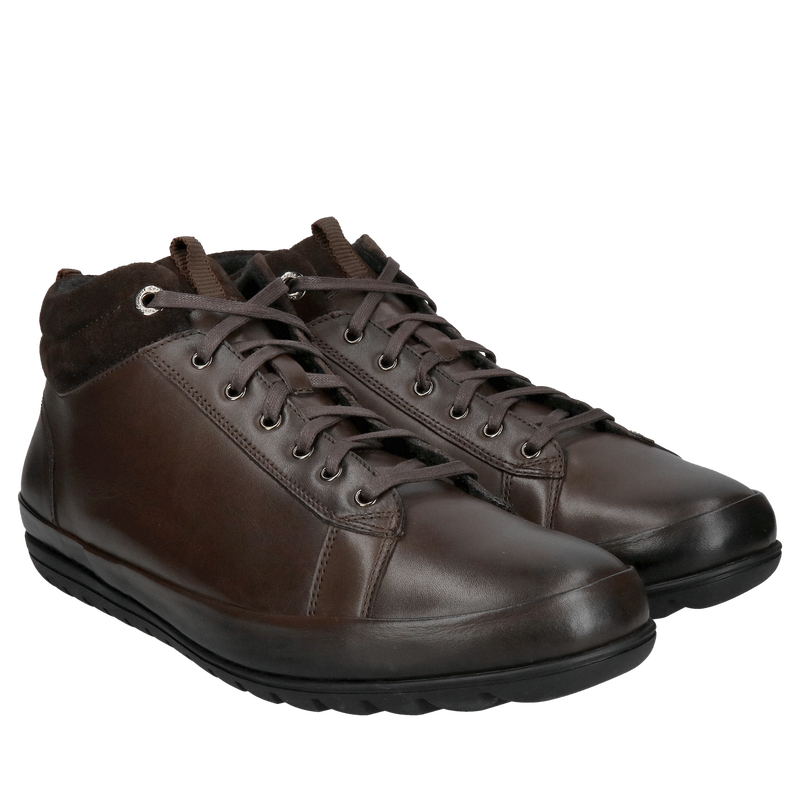 Buty zimowe męskie ocieplane, botki męskie sznurowane, trzewiki męskie Conhpol