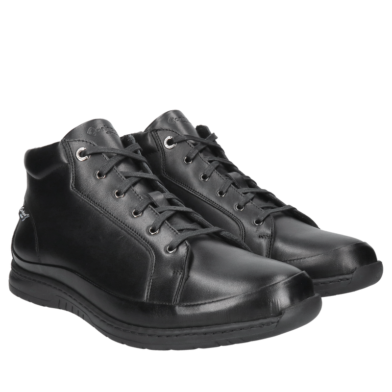 Buty zimowe męskie ocieplane, botki męskie sznurowane, trzewiki męskie Conhpol