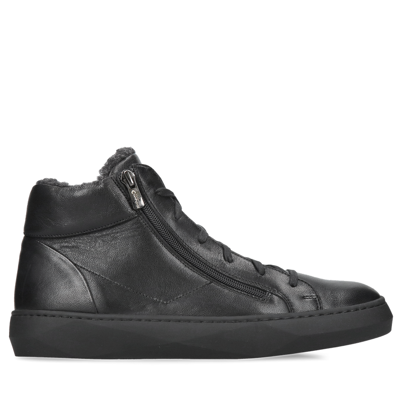 Botki sneakersy, buty zimowe męskie sportowe ocieplane Conhpol, botki z zamkiem z przodu