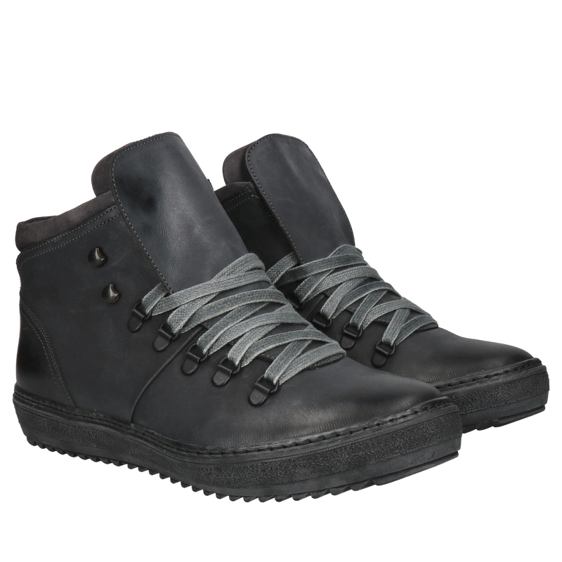 Ciepłe buty zimowe męskie, botki zimowe bez zamka Conhpol