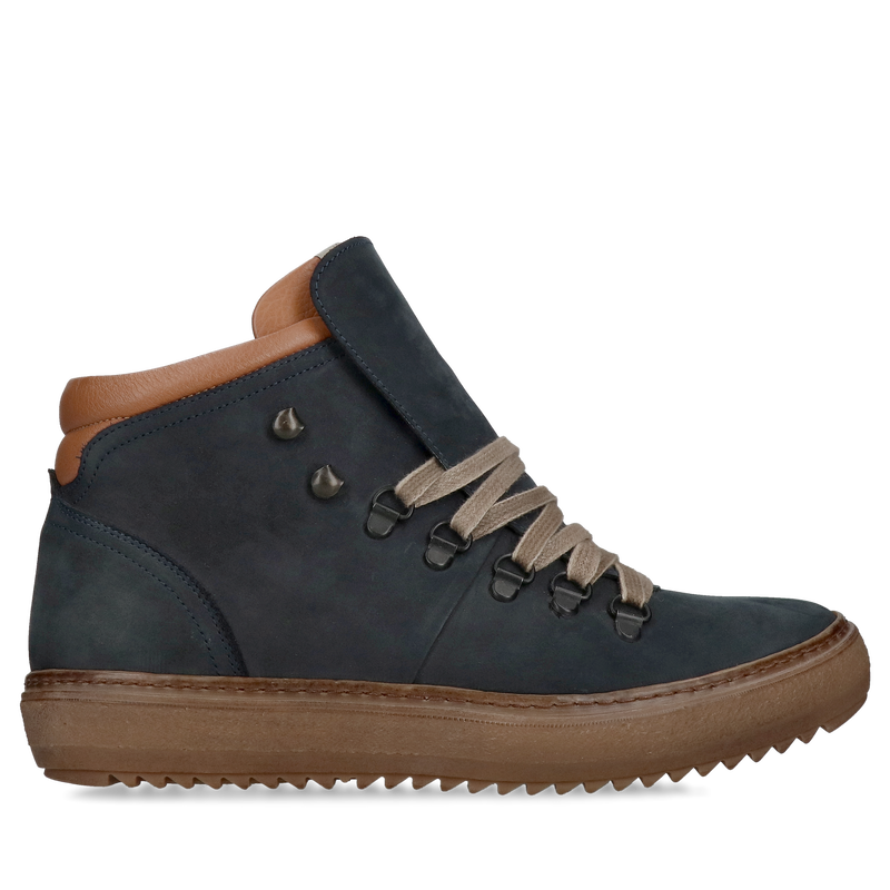 Botki męskie zamszowe, botki zimowe męskie ocieplane bez zamka, Konopka Shoes