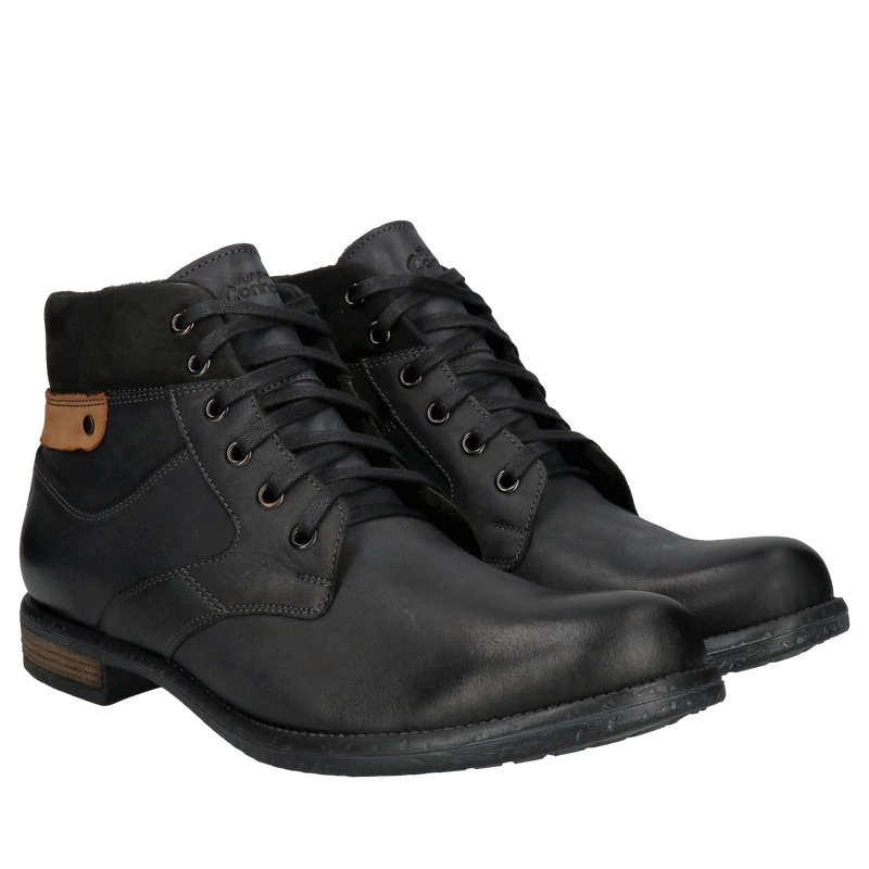 Botki męskie sznurowane, trzewiki męskie Conhpol, botki męskie sznurowane