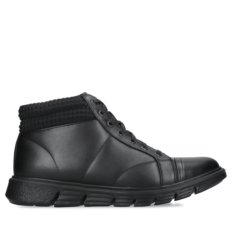 Buty zimowe męskie sportowe ocieplane, trzewiki męskie skórzane Conhpol