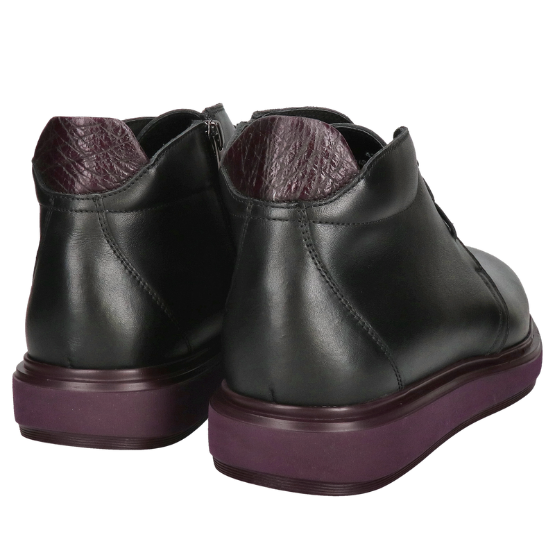 Buty zimowe męskie czarne, botki męskie Conhpol sznurowane, botki męskie sznurowane, Konopka Shoes