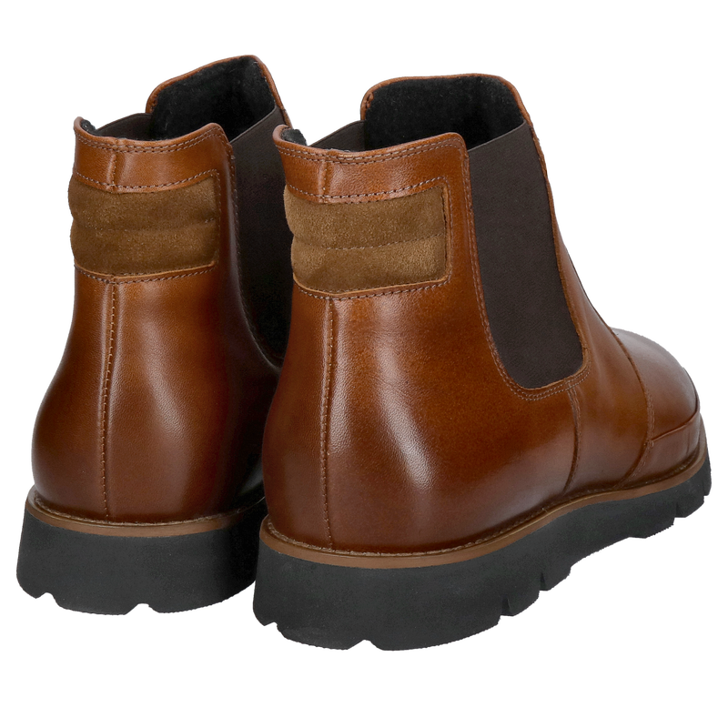 Sztyblety męskie, buty zimowe męskie skórzane ocieplane