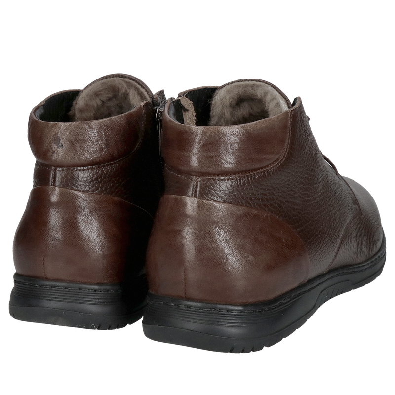 Męski buty zimowe, trzewiki męskie zimowe ocieplane, botki męskie Conhpol sznurowane