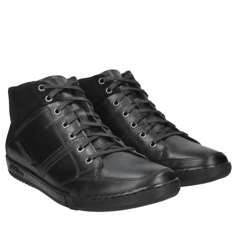 Buty zimowe męskie ocieplane, botki męskie sznurowane, trzewiki męskie Conhpol