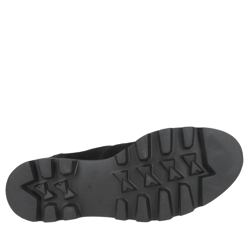 Sztyblety damskie na grubej podeszwie, botki damskie skórzane