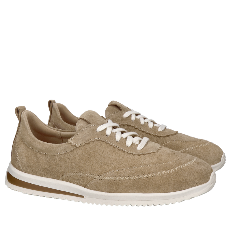 Wygodne sneakersy damskie w skórze zamszowej - miękkie i komfortowe Wygodne sneakersy damskie w skórze zamszowej - miękkie i komfortowe
