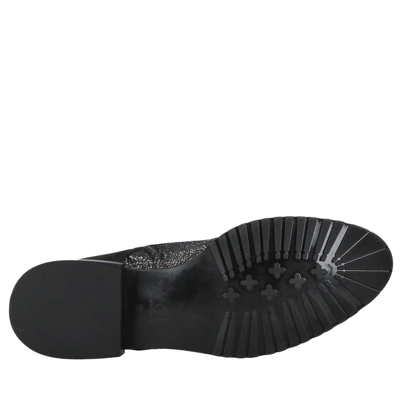 Trzewiki damskie skórzane sznurowane, połączenie dwóch faktur skór, elegancja i wygoda w jednym