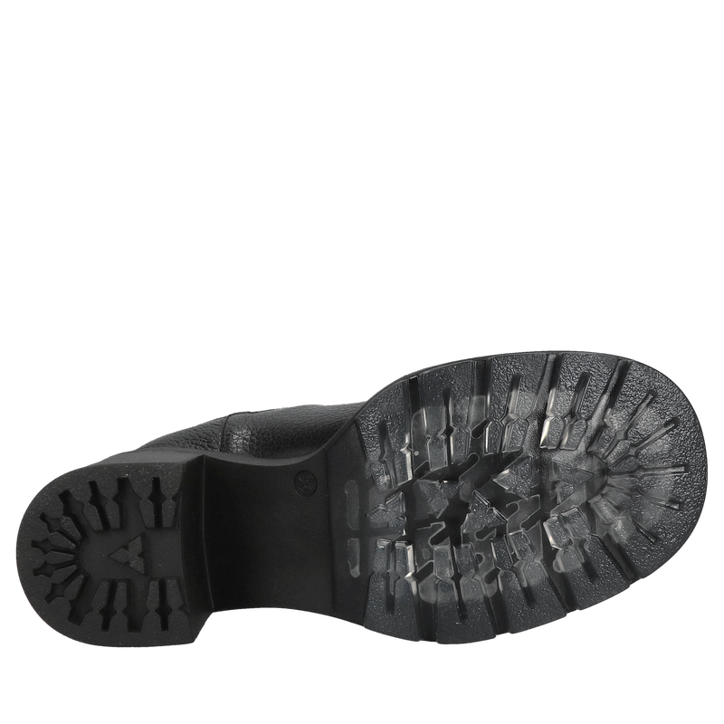 Botki na klocku, modne botki, buty zimowe damskie skórzane