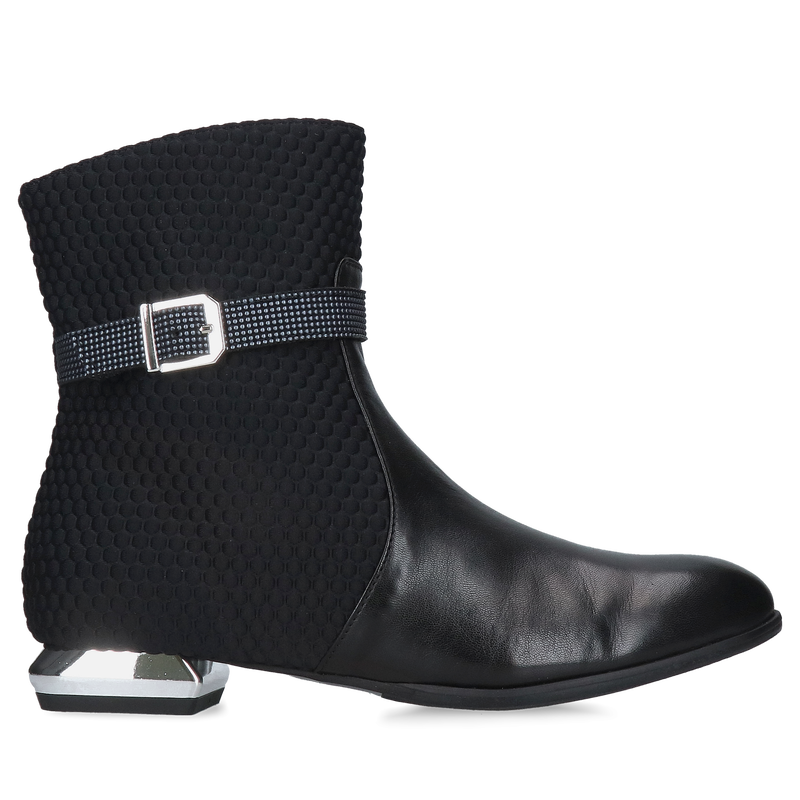 Botki damskie na niskim ozdobnym obcasie, wygodna i elegancja w jednym, Konopka Shoes