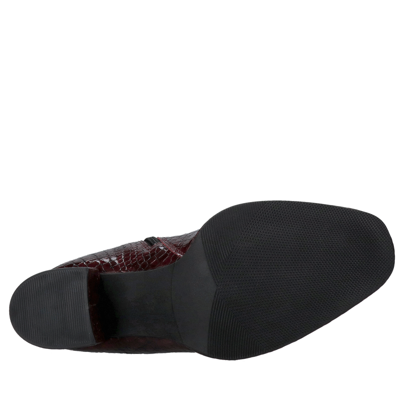 Trzewiki zimowe damskie, bordowe botki z wyjątkowej miekkiej skóry