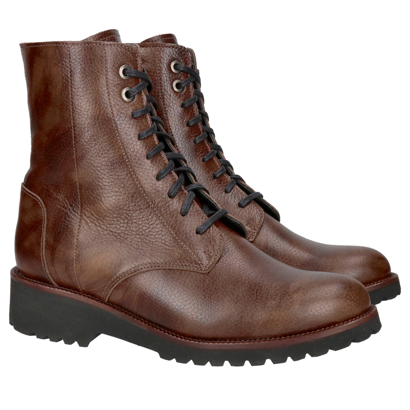 Trzewiki zimowe damskie, klasyczne sznurowany, wygodny i miękki