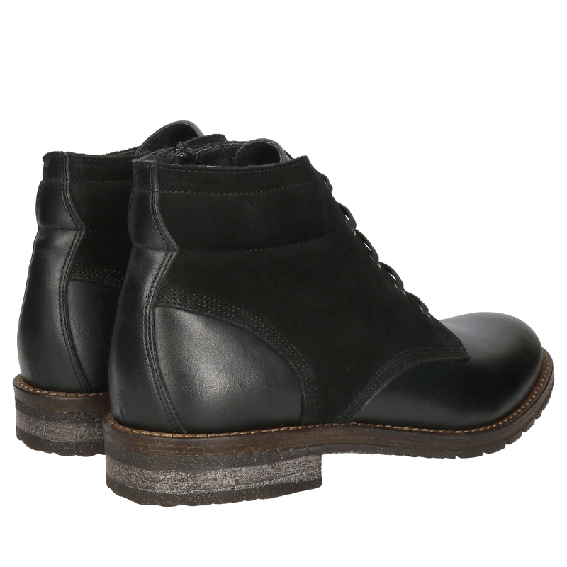 Męskie botki zimowe ocieplane na grubszej podeszwie