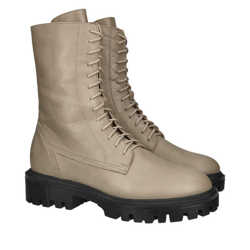 Botki skórzane damskie nie ocieplane z wysokim sznurowaniem, Conhpol BIS, Konopka Shoes,