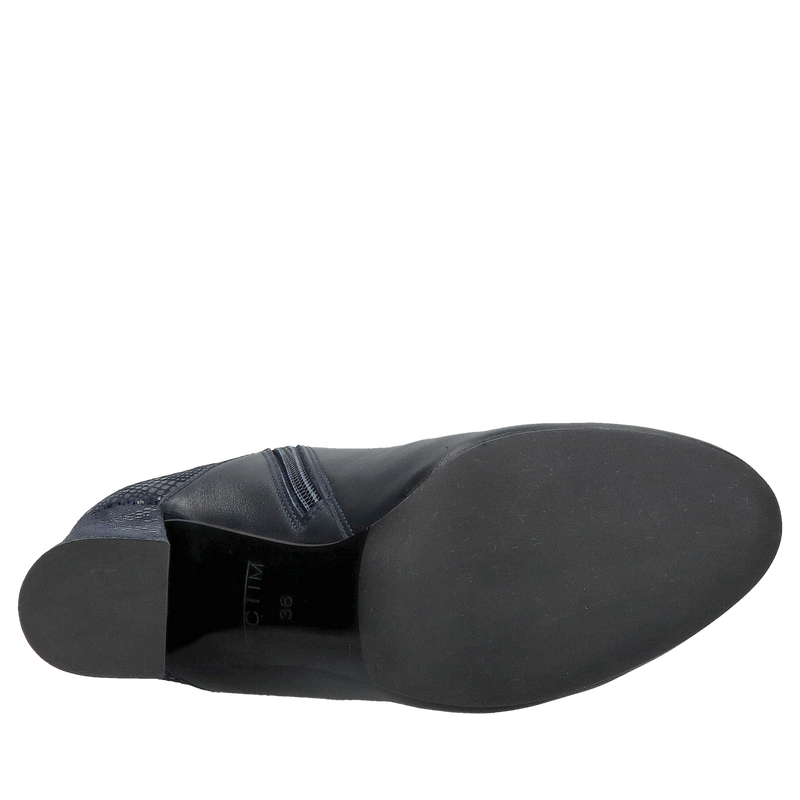 Botki damskie na słupku – połączenie zamszu i skóry licowej, Konopka shoes