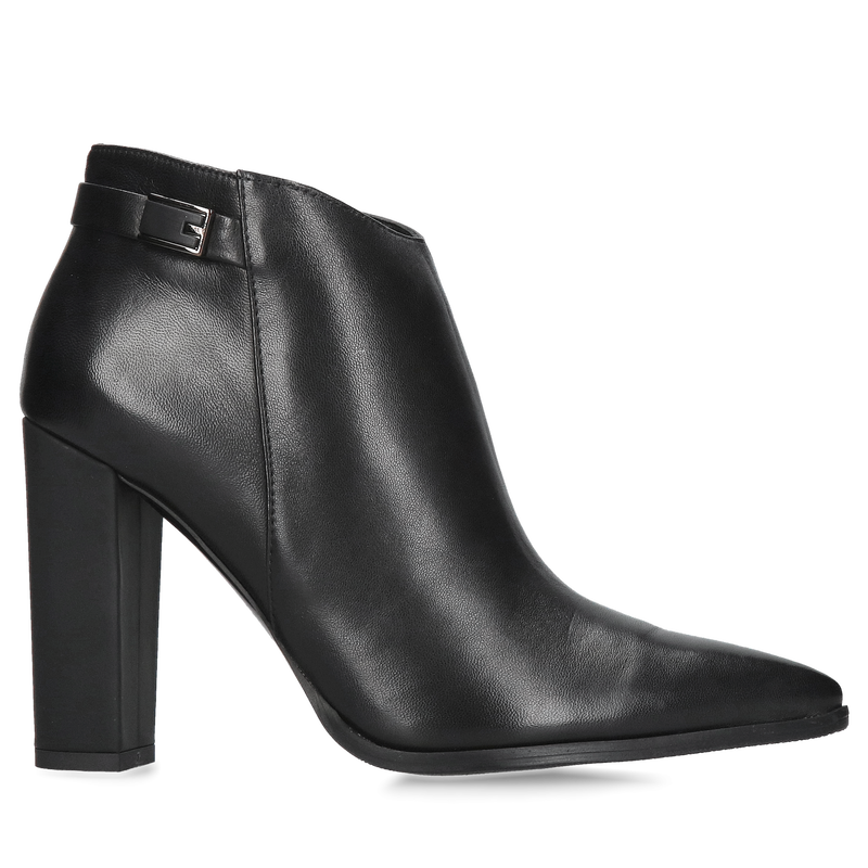 Damskie botki na wysokim słupku do szpica, polski producent obuwia Conhpol