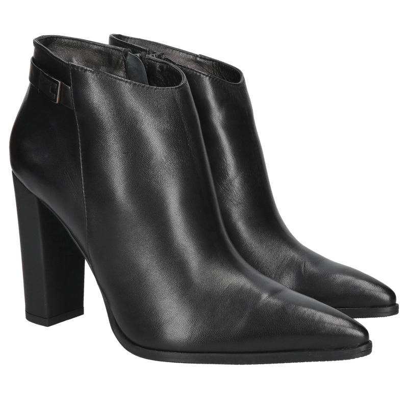 Damskie botki na wysokim słupku do szpica, polski producent obuwia Conhpol