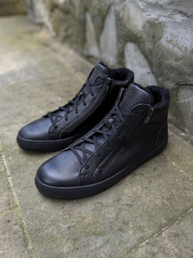 Botki z zamkiem z przodu, buty zimowe męskie sportowe ocieplane, ciepłe buty zimowe męskie Conhpol, Konopka Shoes