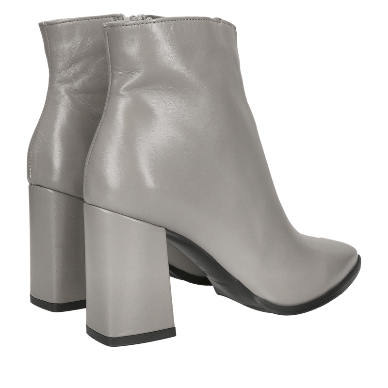 Botki damskie na klocku, botki jesienne ze skóry naturalnej, polski producent Conhpol