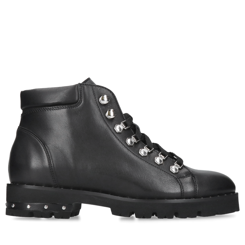 Botki z ozdobną podeszwą, lekkie i wygodne buty zimowe, polskie skórzane buty