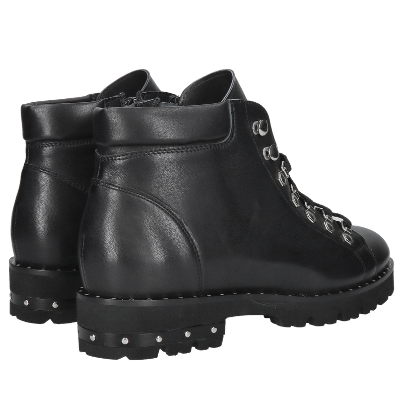 Botki z ozdobną podeszwą, lekkie i wygodne buty zimowe, polskie skórzane buty