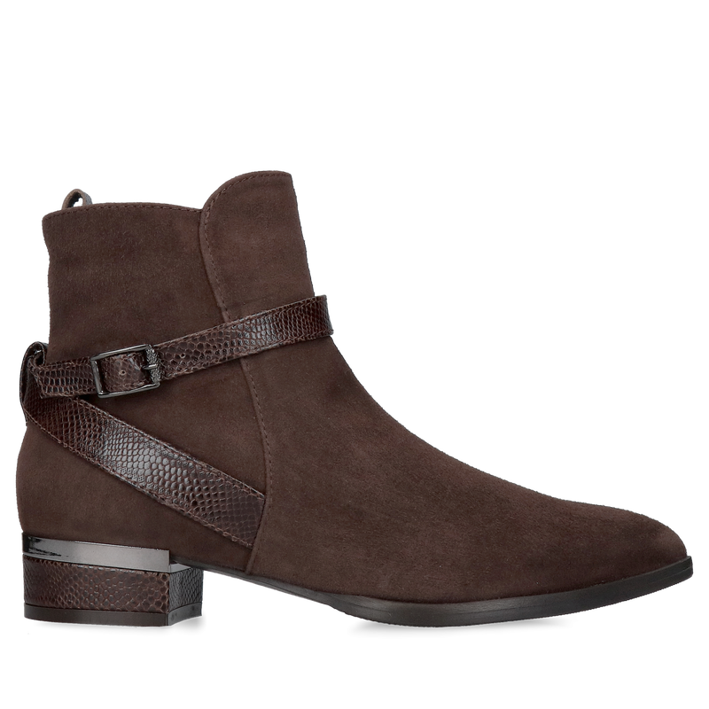 Modne zamszowe botki do szpica, ocieplane od polskiego producenta